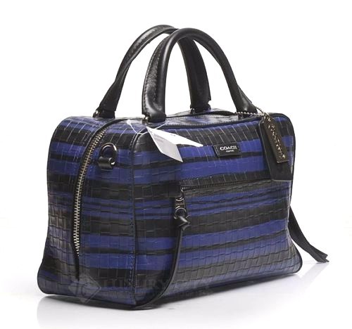 NWT Coach Bleecker Embossed Woven Leather Small Toaster Satchel