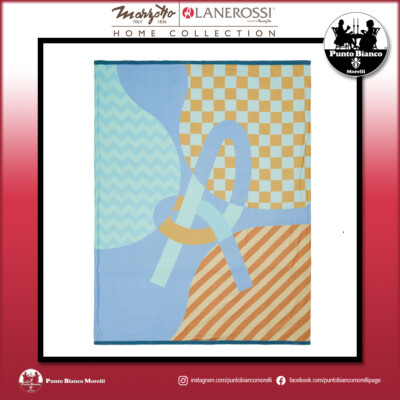 Plaid Decke Double Face Wollmischung Geometrics Lanerossi