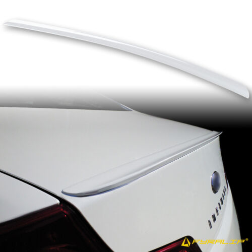 Fyralip Y22 Painted QX1 White Boot Lip Spoiler For Infiniti G35 Coupe 03-07 - Picture 1 of 7