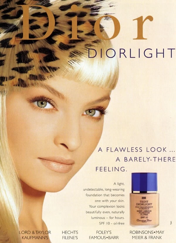 1999 Dior Kristina Semenovskaya Diorlight maquillage 1 page MAGAZINE AD