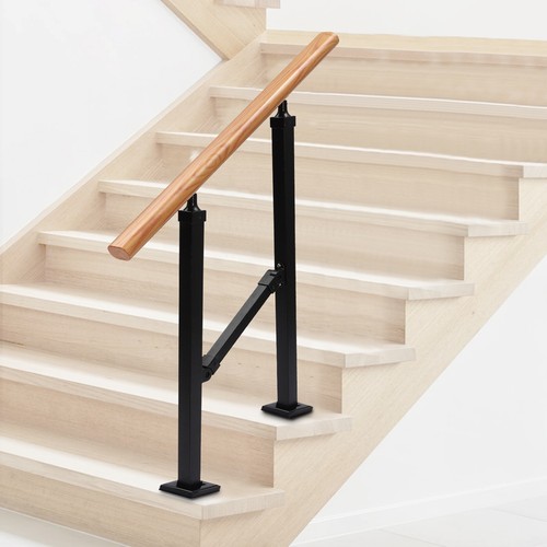 Carbon Steel Handrail for Outdoor, 92*18*8cm, 2-Step Staircase Handrail - Picture 6 of 18