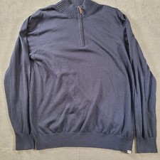 Eddie Bauer Long Sleeve 1/4 Zip Mock Neck Sweater Mens Size L