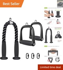 Versatile 28-Inch Tricep Pull Down Rope with Adjustable D Handles  Comfort Grip