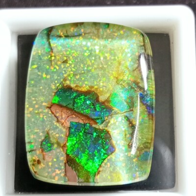 Monarch Opal Cabochon Natural Doublet Certified 23+ Ct Loose Gemstone