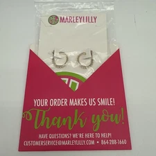 Marley Lilly Earrings Gold Tone Pearl Accents