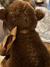 Russ Marty The Moose Bean Tush Soft Stuffed Plush Flannel Antlers 14 in
