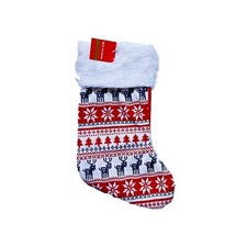 Nikolausstiefel Weihnachtsstrumpf Nikolaussocke Norwegen Muster Weihnachtssocke