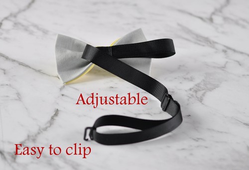 Baby Boy Kids 100% Cotton 2 Layers Bow Tie Wedding Pink NAVY BLUE Yellow Grey - Picture 47 of 88