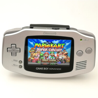 Écran Gameboy Advance GBA blanc cassé orange IPS V2 - France