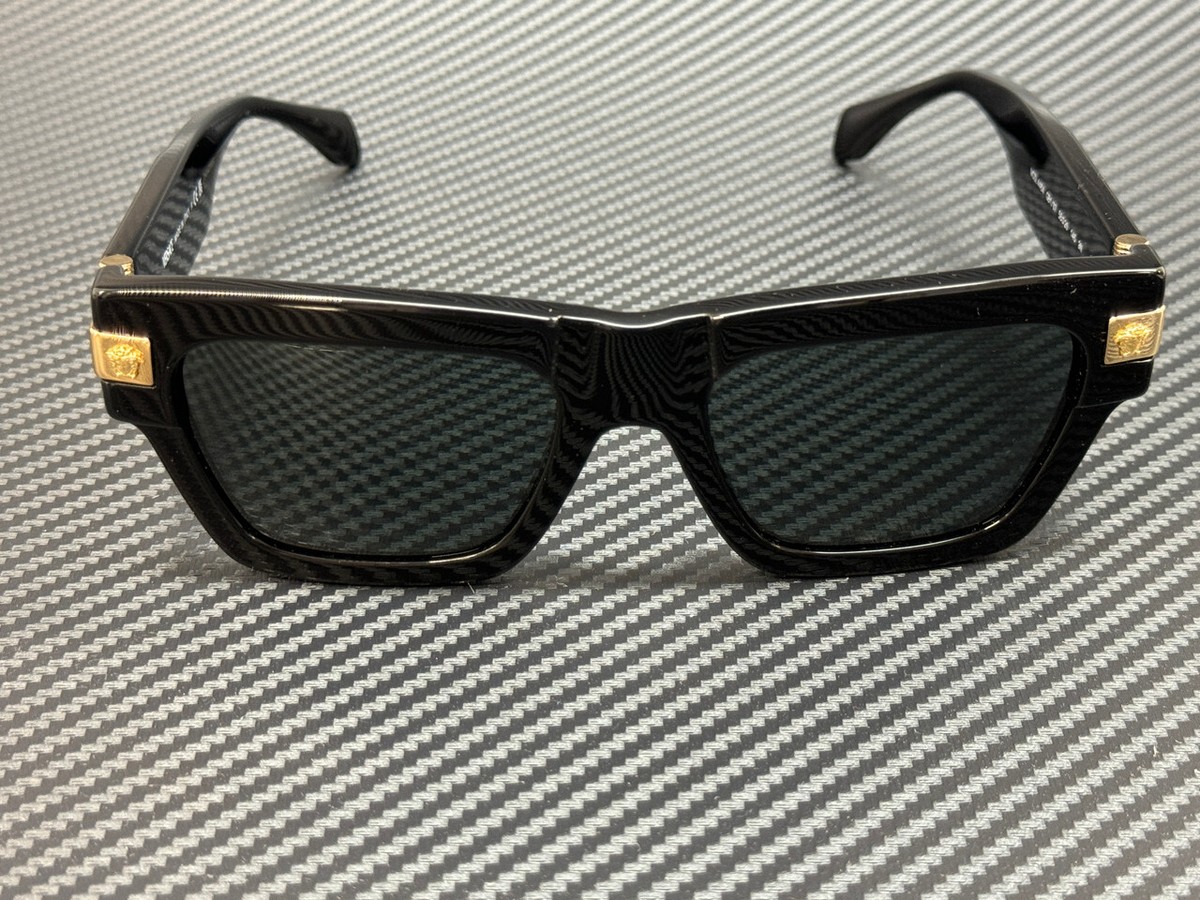 GIANNI VERSACE ブラックサングラス(ケース無し) VERSACE VE4464 GB1 87 Black Grey Men's 55 mm Sunglasses | eBay