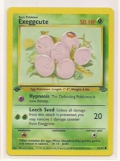 Pokemon Exeggcute 1st edition Jungle 52/64 near mint condition Common