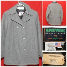 Spiewak Peacoat With Crystal Flower Buttons Nwt $360 Msrp Sz 34 20.5" Pit2pit