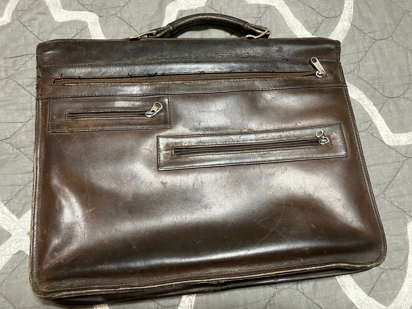 vintage leather briefcase eBay