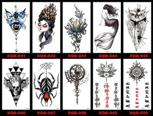 8 X Temporary Tattoos Body Arm Tattoo Sticker Half Sleeve Fake Waterproof US 