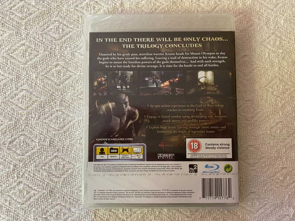 God of War III PS3 - UK PAL New Sealed - High Quality Packing - Tracked - Image 4 of 4