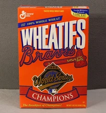 Atlanta Braves 1995 World Series Champions Wheaties Box Empty