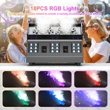 2000W Bubble Fog Machine With Independent Control And RGB Lights For Party