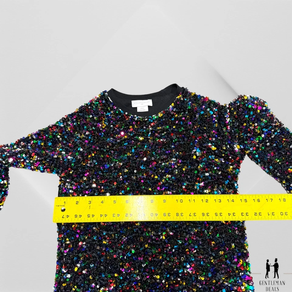 Stella McCartney Women's Kids 8 YRS XS Womens  Sequin multicolor Black Fleece - Image 4 of 4