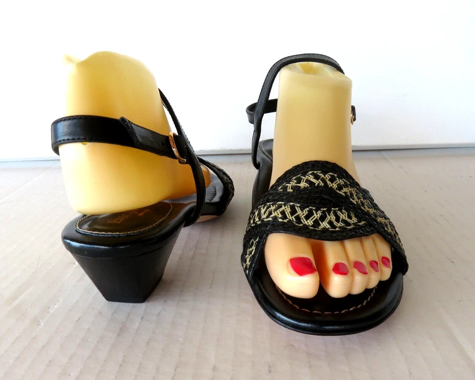 Eric Javits Women's Sandals Size 9.5M Heels Mules Shoes Slide Pumps Leather New - Image 4 of 4