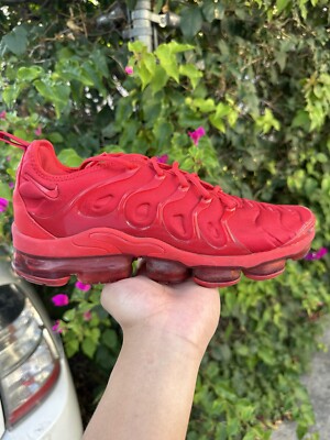 ⭐️Size 10 - Nike Air VaporMax Plus Triple Red⭐️ SHIPS FAST