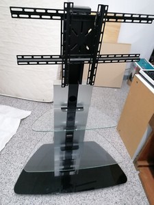 TV Ständer universal Fernseher Standfuß TV mit Glasböden