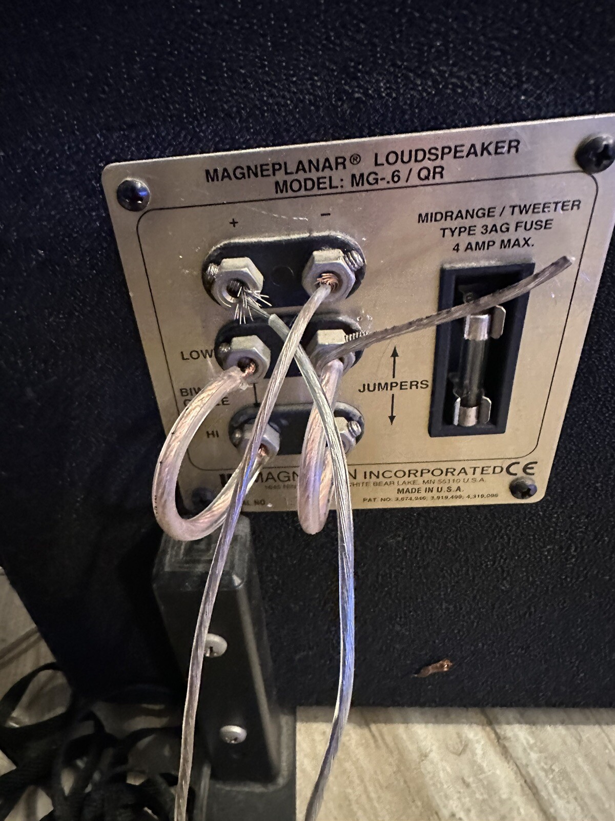 Magneplanar Magnepan Loudspeakers Model MG .6 QR Midrange Tweeter