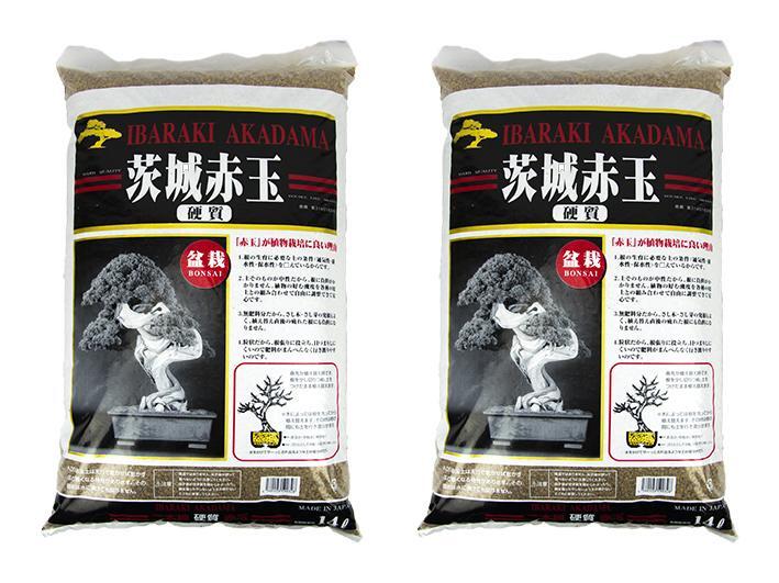 Akadama hard quality Ibaraki 2/5 mm (2 sacchi da c.ca 10 kg - 14 lt), per bonsai