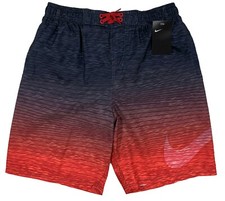 Men's NIKE Ombre Gray Orange Red Athletic Shorts Swim Trunks S Small NWT NEW