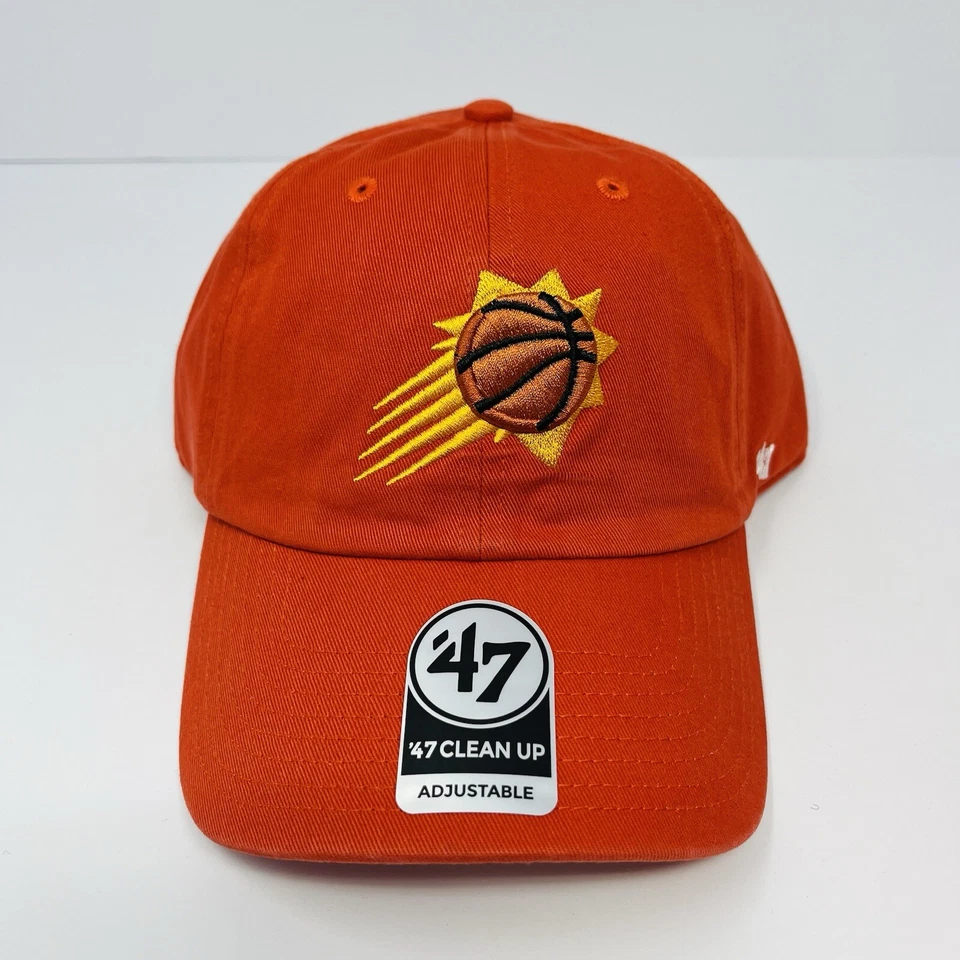 ‘47 Brand NBA Phoenix Suns Orange Mens Dad Hat Cap Strapback Adjustable Clean Up - Image 2 of 4