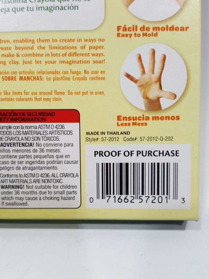 Crayola Plastilina Clay 12 Colors, 6.7oz, Modeling Clay, NonToxic, Age