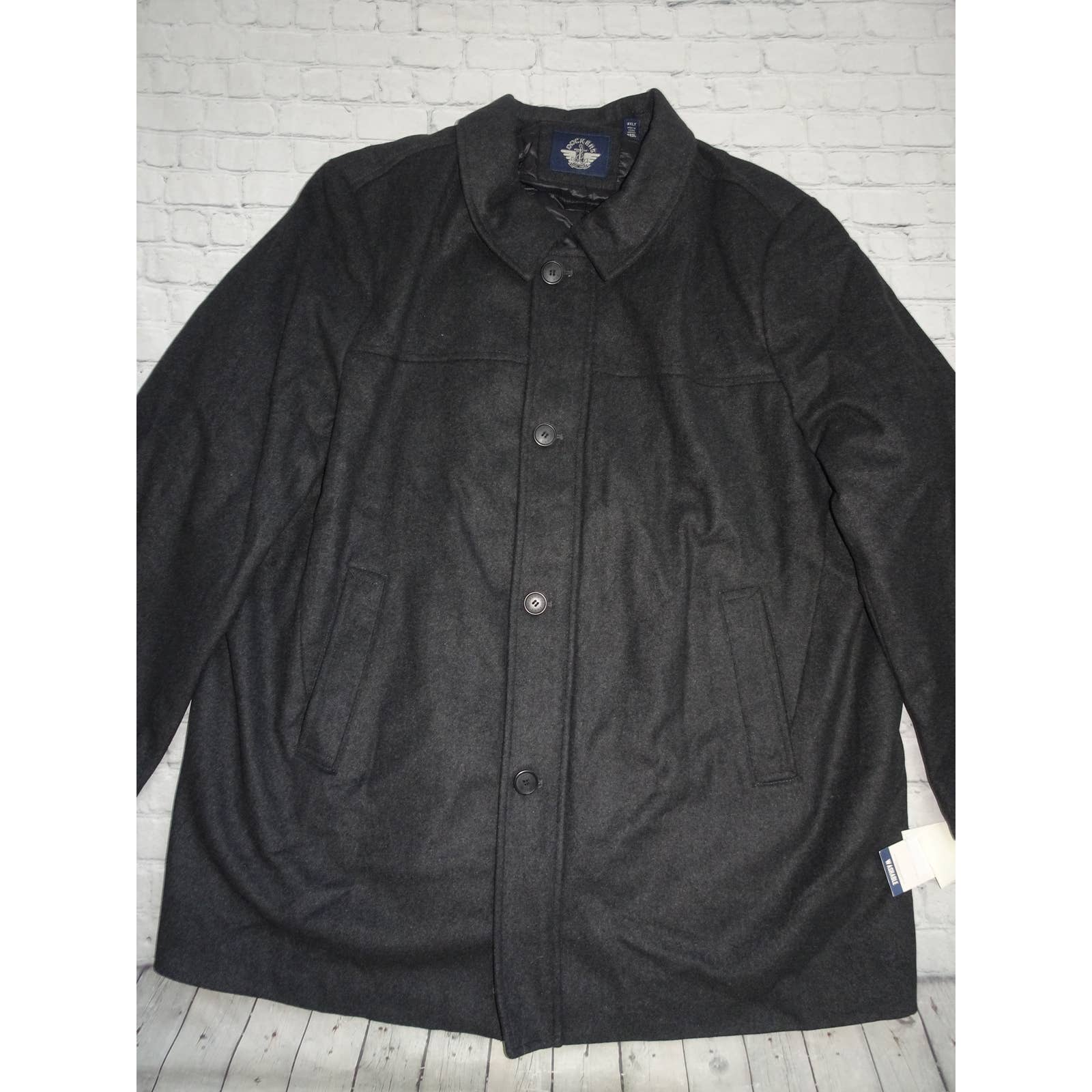 Dockers Men's Weston Wool Blend Scarf Coat Standard, Black XLT eBay