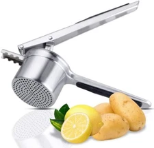 Potato Ricer and Masher, Stainless Steel Fruit and Vegetables Food Masher