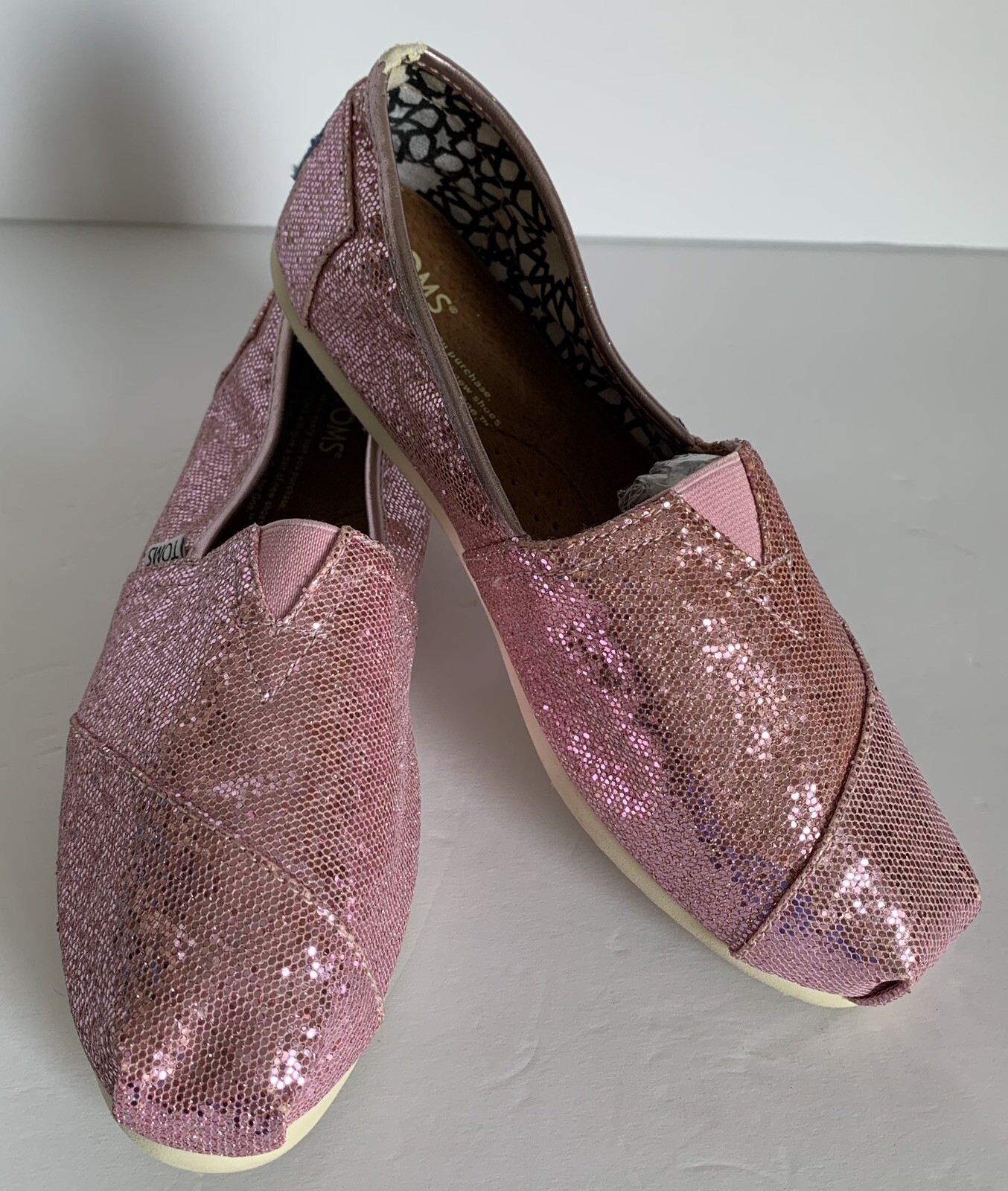 Glitter Flats Toms Pink Sparkle Shoes TOMS Classic Glitter Pink