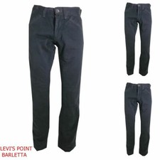 Energie Pantaloni Jeans Uomo Neri Cotone Vita Bassa bootcut Gamba Larga a Zampa
