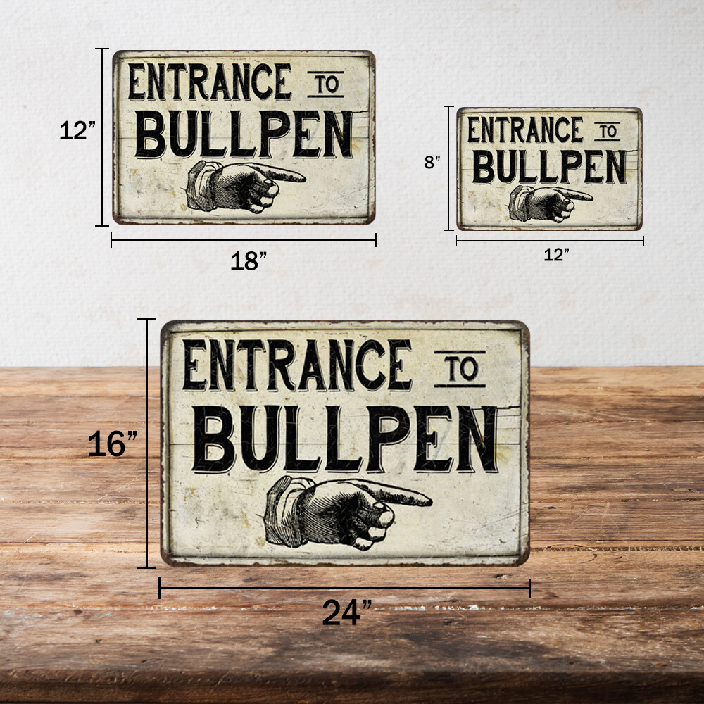 Entrance to Bullpen Vintage Look Chic Distressed 108120020153 | eBay