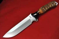 Busse Custom SJTAC .215" Satin INFI Blade, Black G10 G-rexed Marble Stone