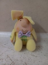 Vintage 1985 Ziggy Hoppy Easter Bunny 6" Plush Toy Vinyl Face USED American
