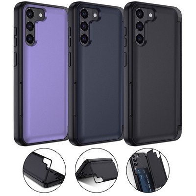 For Samsung Galaxy S21 Ultra/S21 Plus Flip Stand Case Magnetic Card Slot Cover