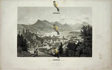 Lucerne, Switzerland, Book Illustration (Print), 1864