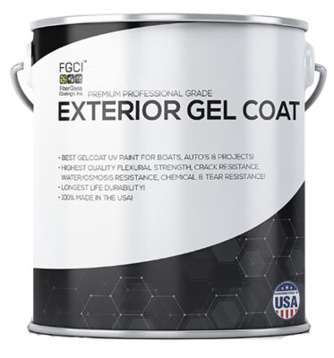 Gel Coat ''Professional Grade Exterior'', Quart with 1oz MEKP and 1oz Jar of Wax