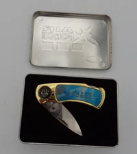 2003 US Air Force Collectors Series Rite Edge Folding Pocket Knife With Tin