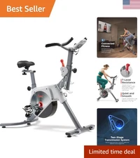 SunnyFit Smart Exercise Bike: 4-Way Adjustable, Magnetic Resistance, Quiet Ride