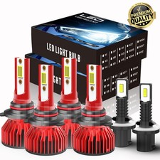 For GMC Yukon XL 1500 2500 2000-2006 LED Headlight High/Low Fog Light Bulbs Kit
