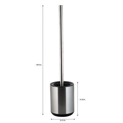 Bath Bliss Toilet Brush and Holder in Stainless Steel Dimensions: 4.13'' x 4.14''