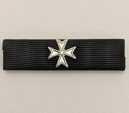 Order of St John - CORRECT Cross - Moiré U.S. Mount Ribbon