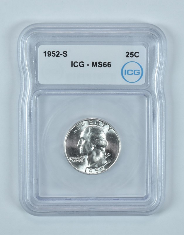 1952-S Washington Quarter MS66 ICG *4468