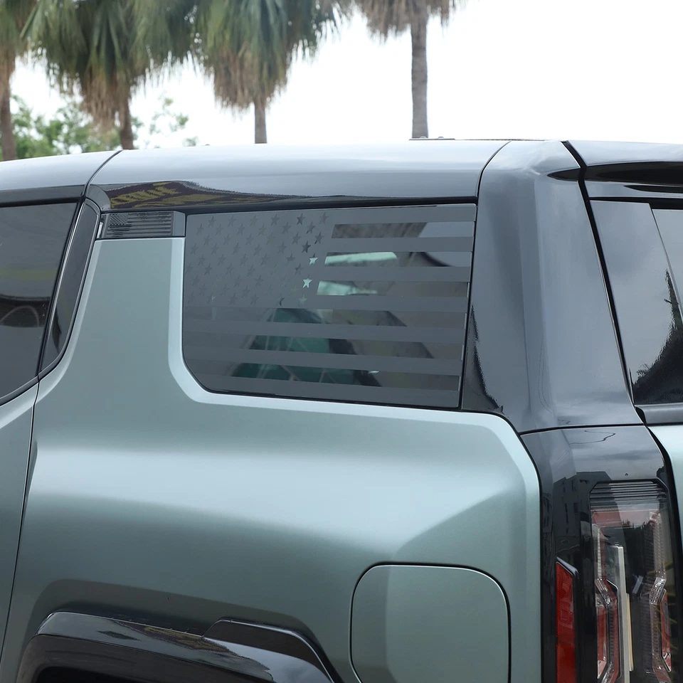 Подходит для боковых окон Hummer EV 2022-2026 годов выпуска наклейки винил матовое покрытие американский флаг - Изображение 4 из 4