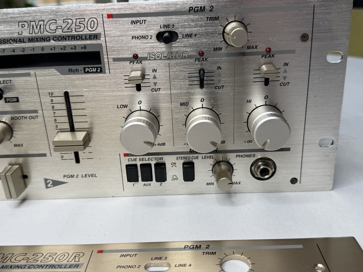 Vestax PMC-250 DJ Mixer Linear Faders Configuration + OEM DF-250