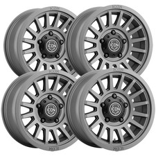 Set Of 4 Icon Alloys Recon Slx 17x8.5 6x5.5 0mm Charcoal Wheels Rims
