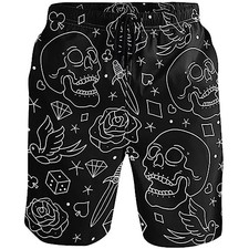 Hawaiian Shorts Swim Trunks Bathing Suit Beachwear Mens Vacation